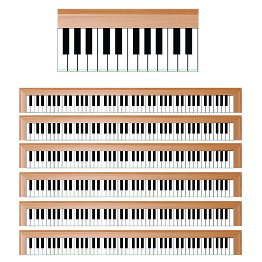 (6 PK) 88 KEYS DIE CUT BORDER