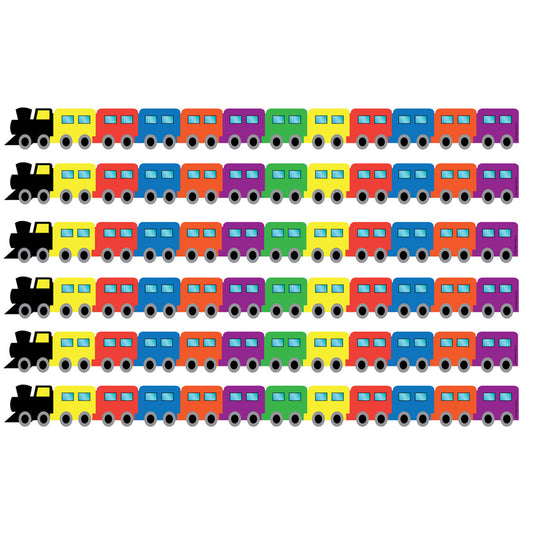 (6 PK) TRAIN DIE-CUT BORDER