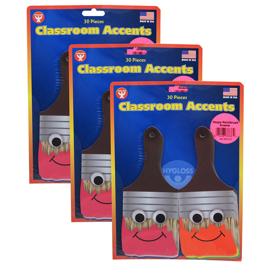 (3 PK) 7IN HAPPY PAINTBRUSH ACCENTS