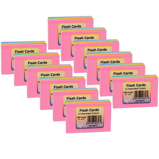 (12 PK) BRIGHT FLASH CARDS 2X3