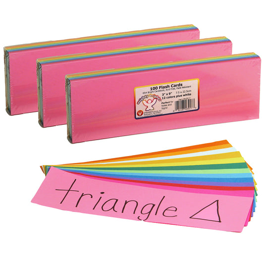 (3 PK) BRIGHT FLASH CARDS 3X9