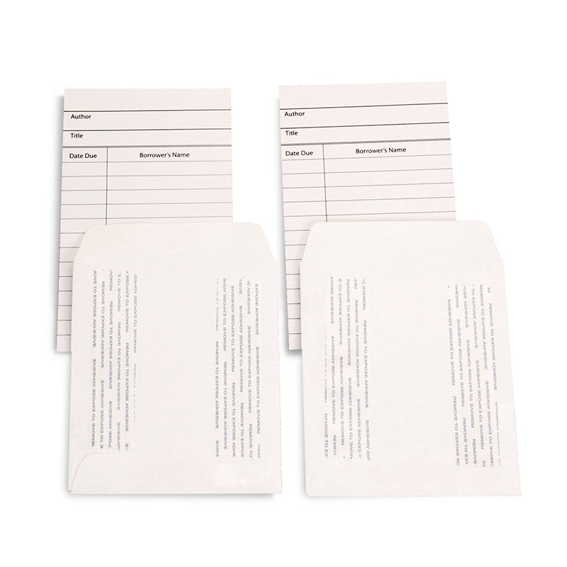 LIBRARY CARDS & POCKETS ADHESIVE