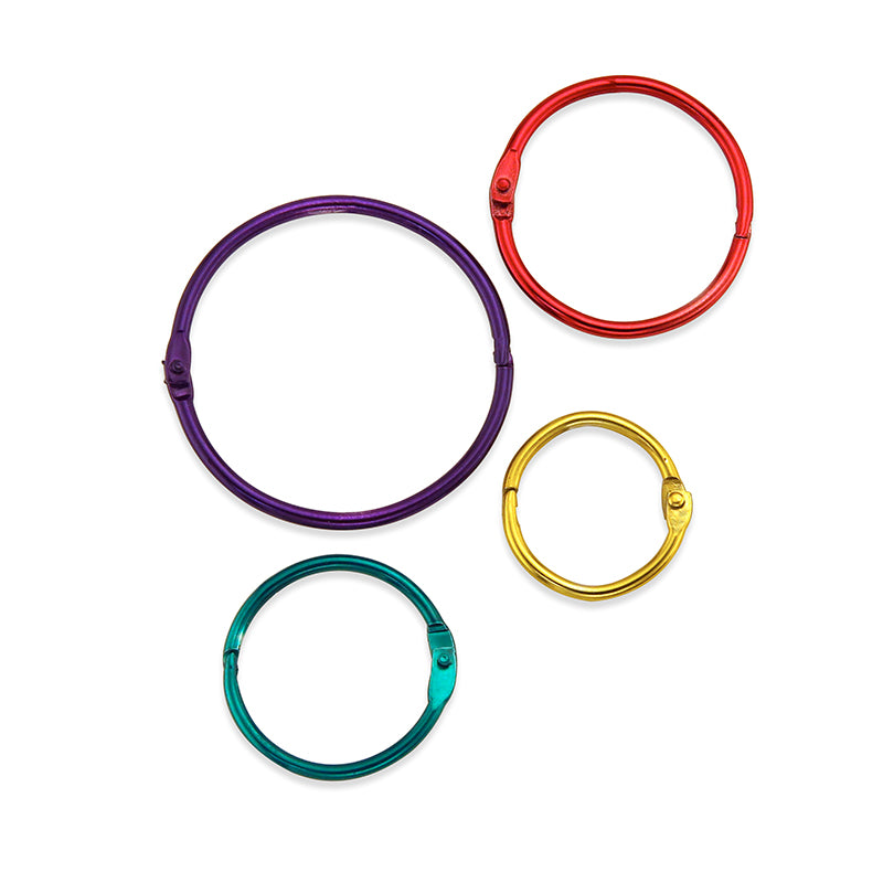 (2 PK) METALLIC BOOK RINGS