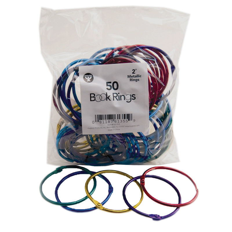 BOOK RINGS 2IN 50 PER PACK
