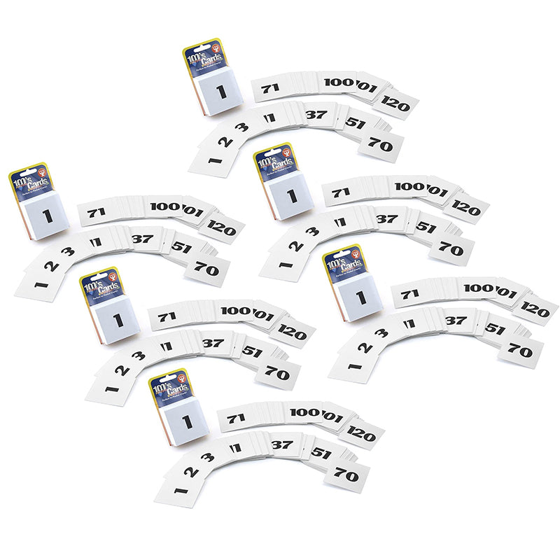 (6 PK) CARDS 2 X 2 NUMBERED 1-100