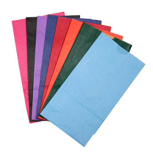 BAGS SZ 6 GUSSETED ASSORTED COLORS