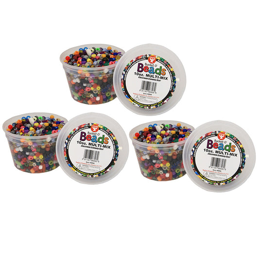 (3 EA) BUCKET O BEADS MULTI MIX