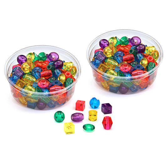 (2 PK) BIG BEADS TRANSLUCENT