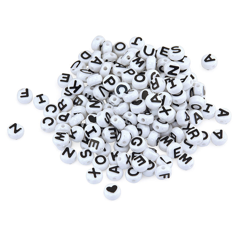 ABC BEADS BLACK AND WHITE 300 COUNT