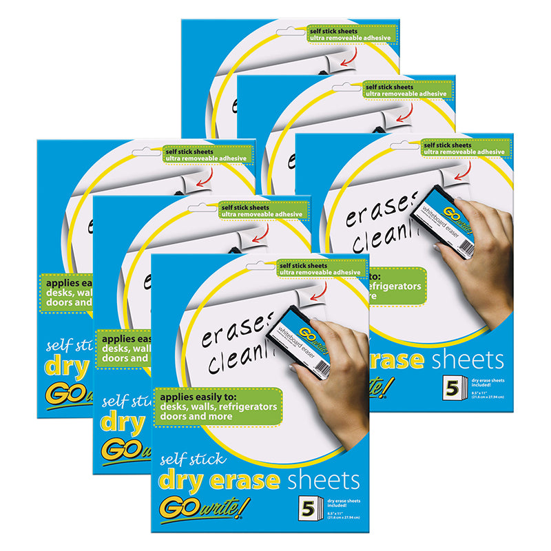 (3 PK) DRY ERASE SHEETS WHITE