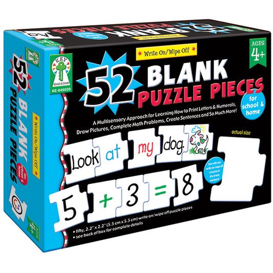 WRITE-ON/WIPE-OFF 52 BLANK PUZZLE