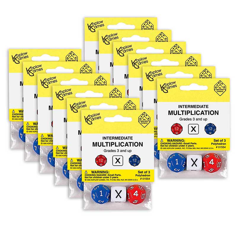 (12 PK) INTERMED MULTIPLICATIN DICE