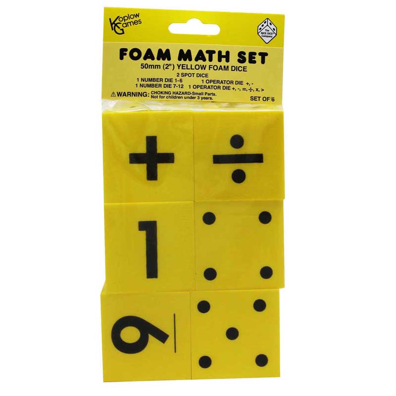 FOAM DICE 2 SET OF 6