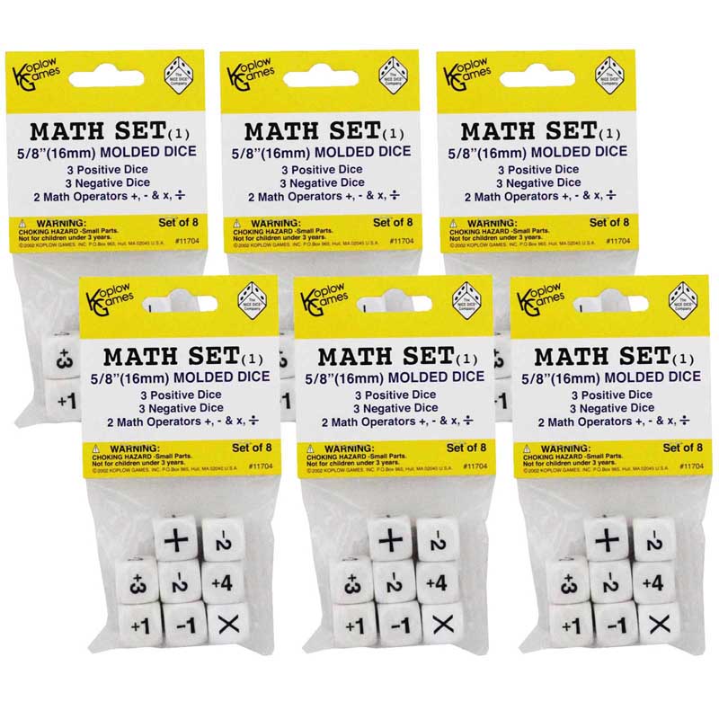 (6 ST) POSITIVE NEGATIVE DICE