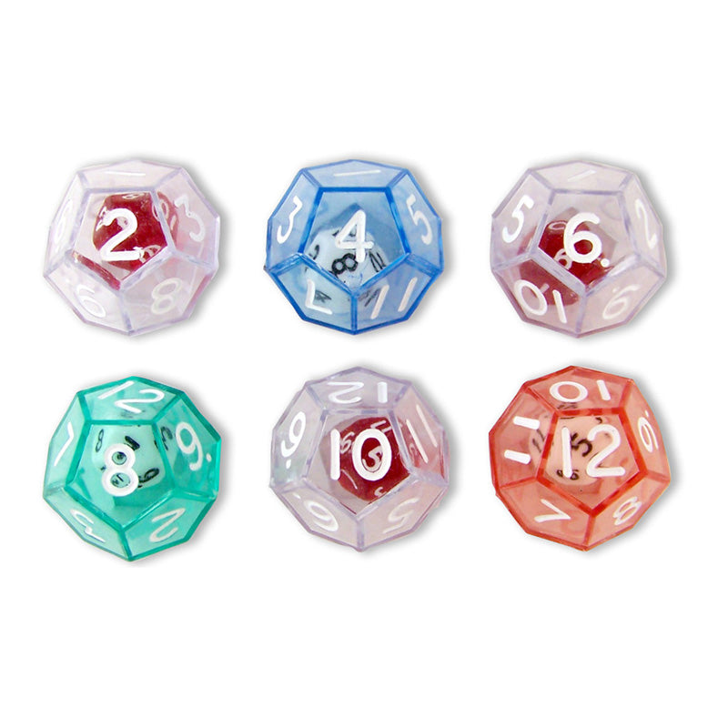12-SIDED DICE SET OF 6