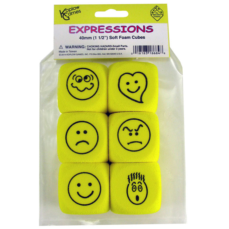 FOAM EXPRESSIONS DICE SET OF 6
