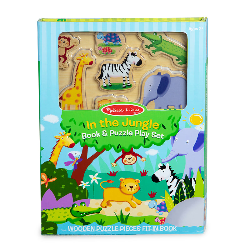 BOOK & PUZZLE PLAY ST IN THE JUNGLE