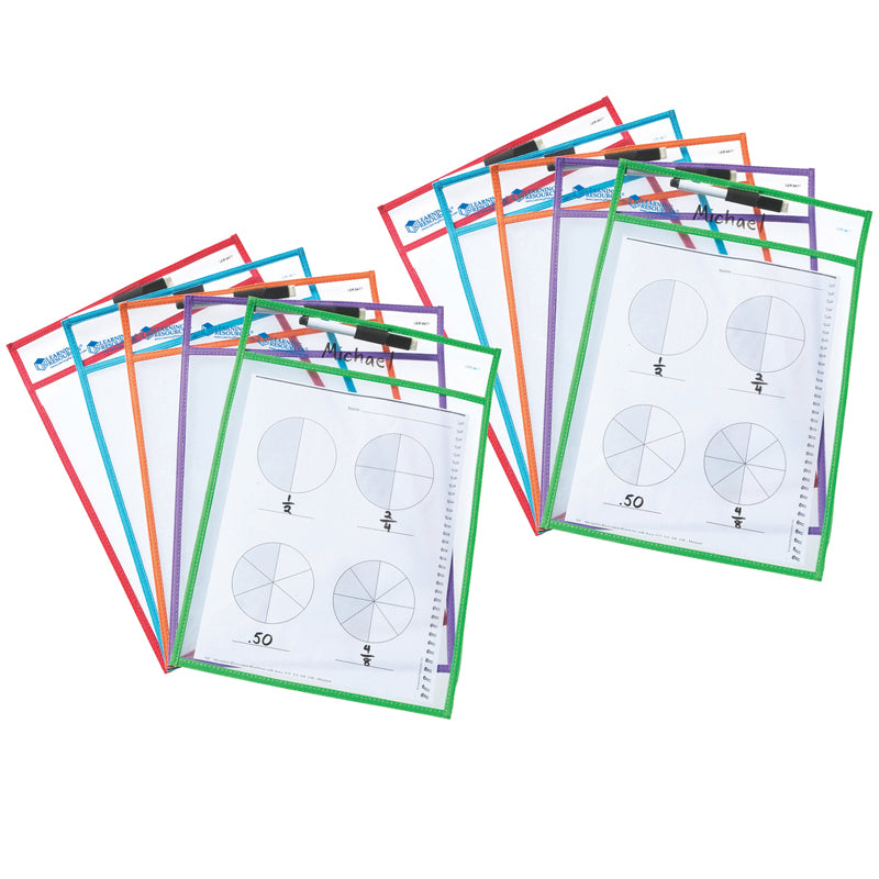 (2 EA) WRITE & WIPE POCKETS