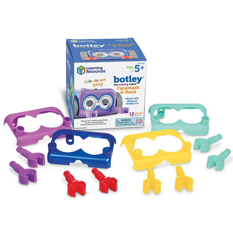BOTLEY THE CODING ROBOT FACEMSK 4PK