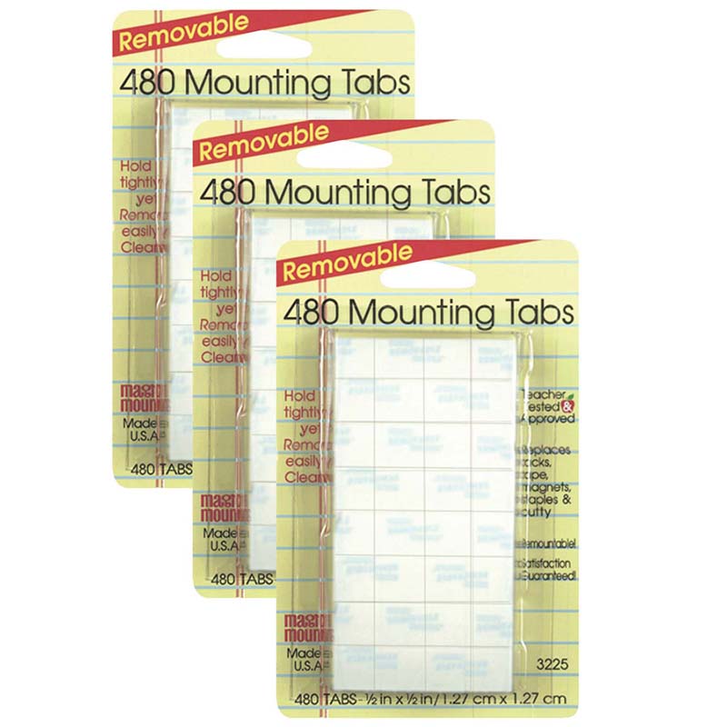 (3 PK) WALL MOUNTING TABS 480 TABS