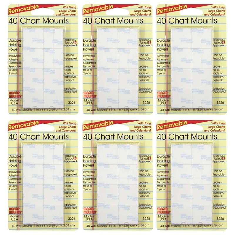 (6 PK) MAGIC MOUNTS CHART MOUNTS