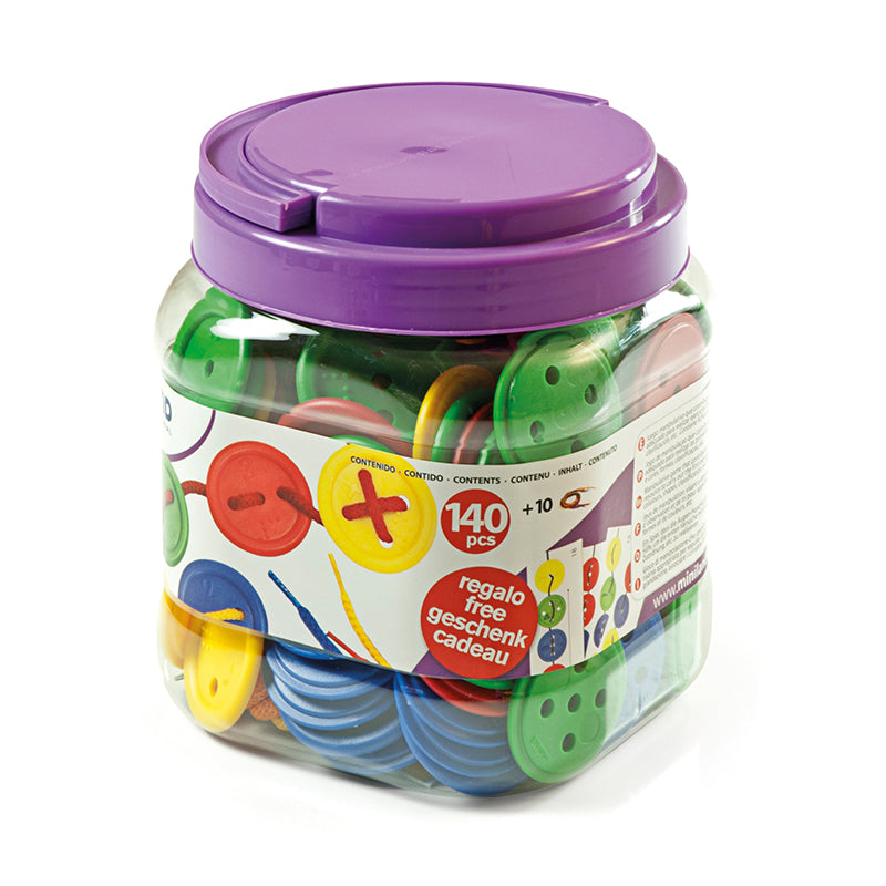 LACING BUTTONS 140 PC JAR