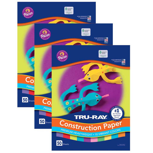 (3 PK) CONSTRUCTN PAPER 10 VIBRANT