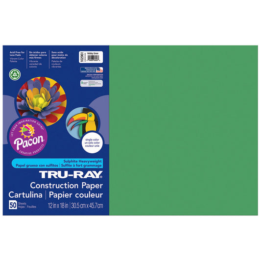 TRU RAY 12 X 18 HOLIDAY GREEN 50SHT