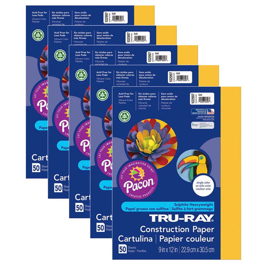 (5 PK) TRU RAY 9X12 GOLD