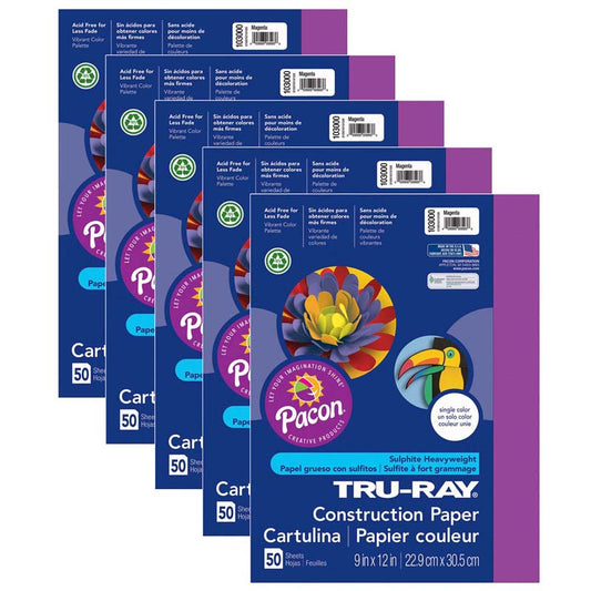 (5 PK) TRU RAY 9X12 MAGENTA