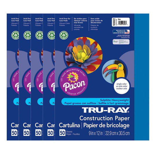 (5 PK) TRU RAY 9X12 BLUE