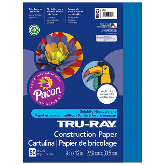 TRU RAY 9 X 12 BLUE 50 SHT