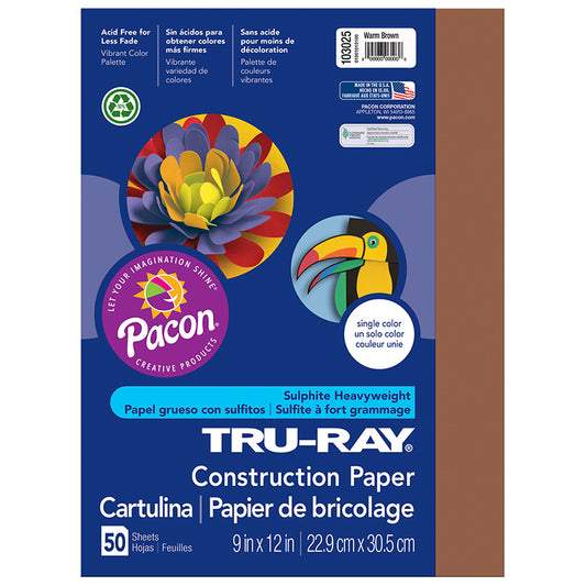 TRU RAY 9 X 12 BROWN 50 SHT