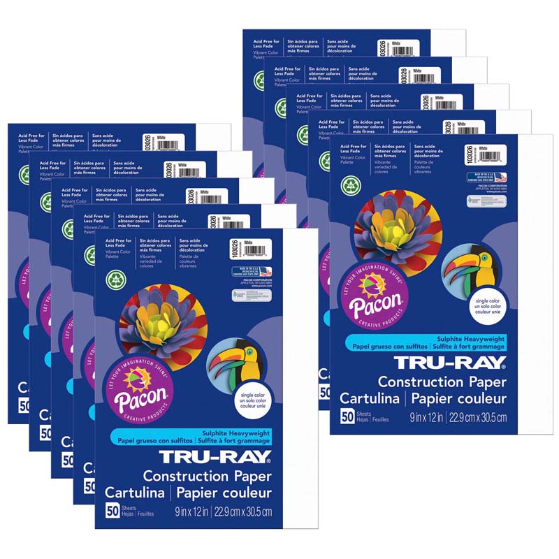 (10 PK) TRU RAY 9X12 WHITE