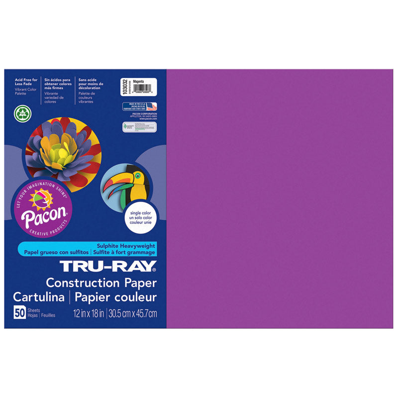 TRU RAY 12 X 18 MAGENTA 50 SHT