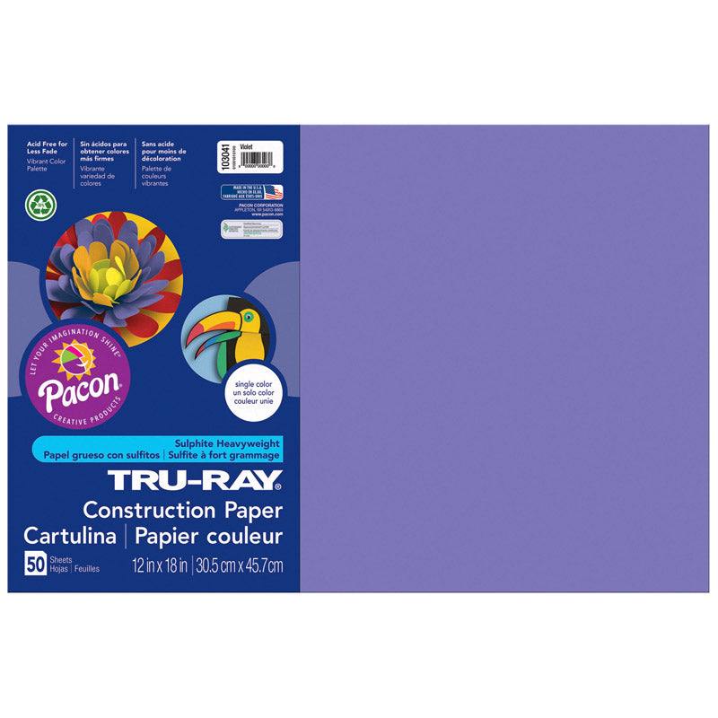 TRU RAY 12 X 18 VIOLET 50 SHT