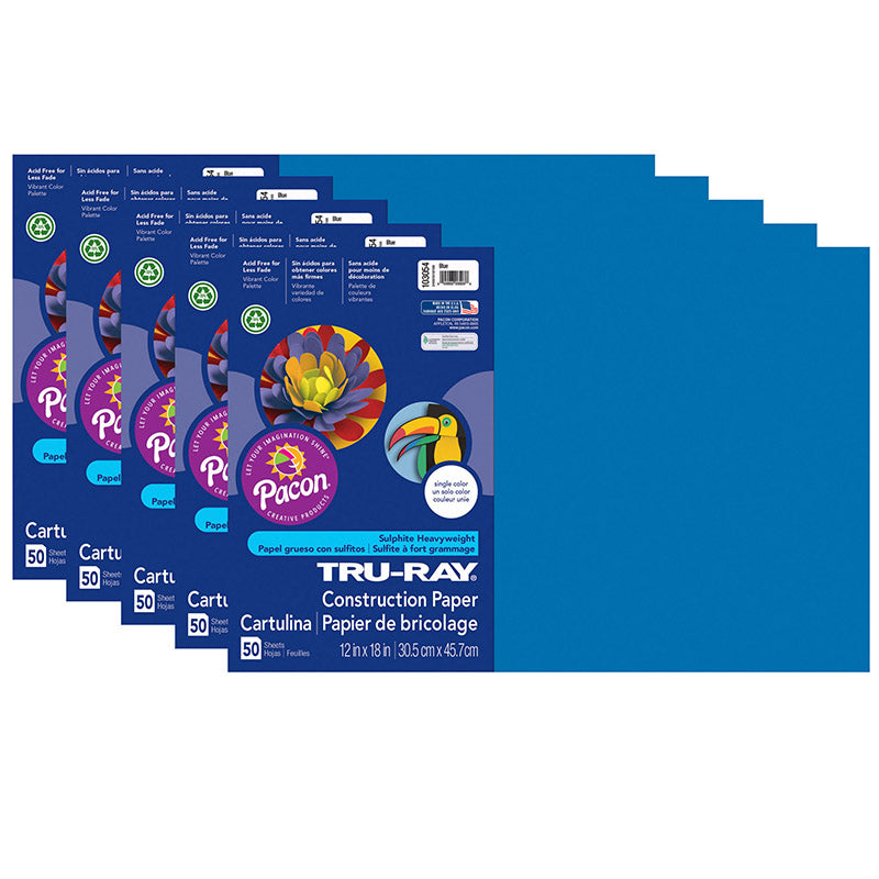 (5 PK) TRU RAY 12X18 BLUE