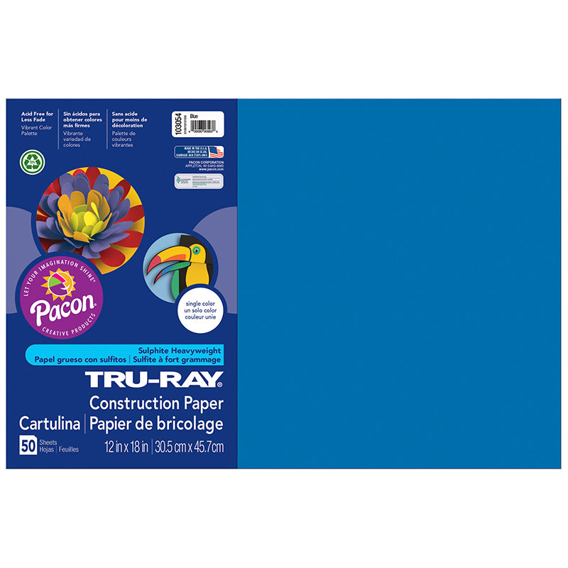 TRU RAY 12 X 18 BLUE 50 SHT