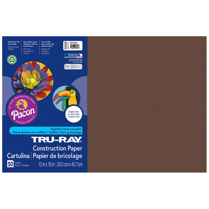 TRU RAY 12 X 18 DARK BROWN 50 SHT