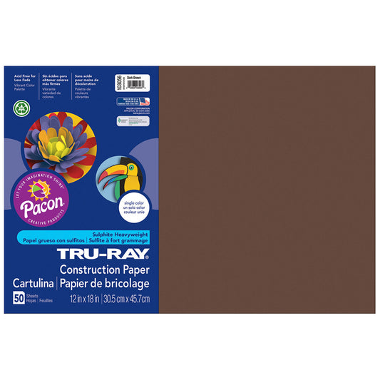 TRU RAY 12 X 18 DARK BROWN 50 SHT