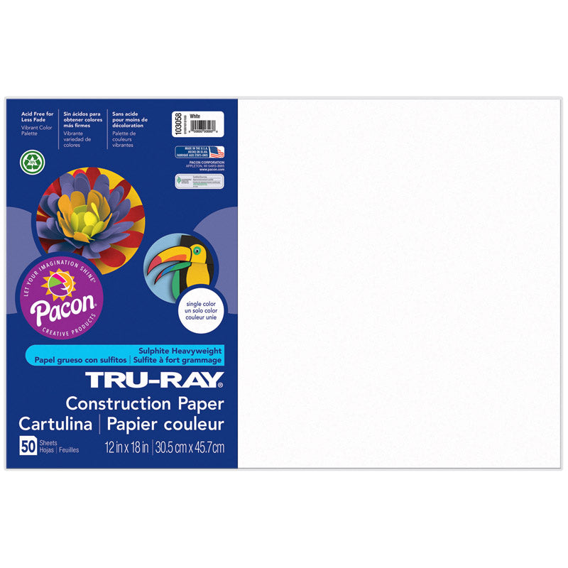 TRU RAY 12 X 18 WHITE 50 SHT