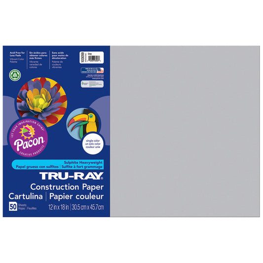 TRU RAY 12 X 18 GRAY 50 SHT