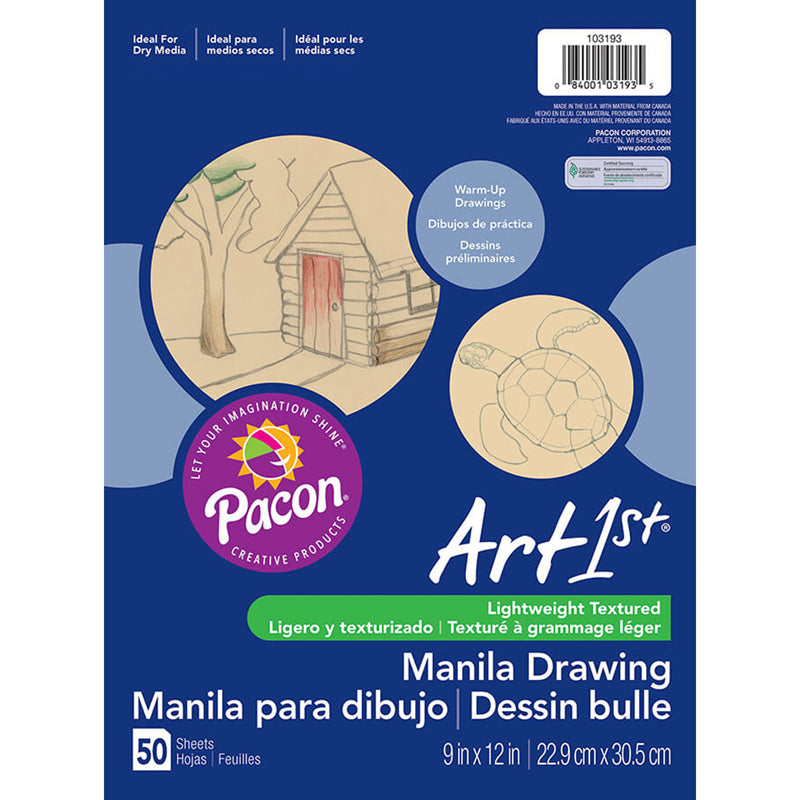 CREAM MANILA DRAWING PAPER 9 X 12