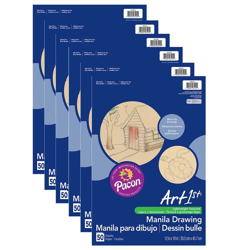 (6 PK) CREAM MANILA DRAWING PAPER