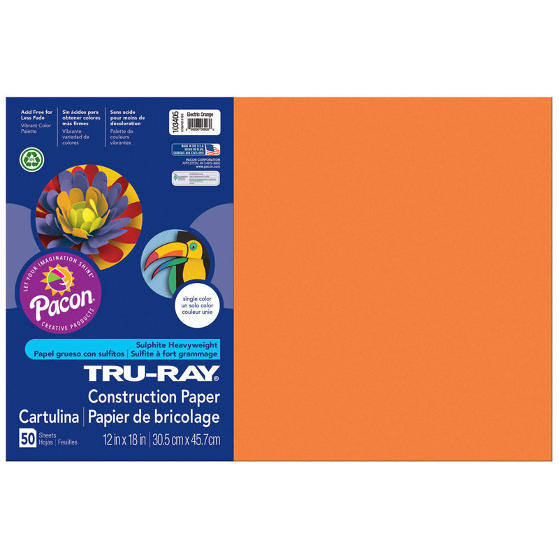 TRU RAY ELECTRIC ORANGE 12X18 FADE