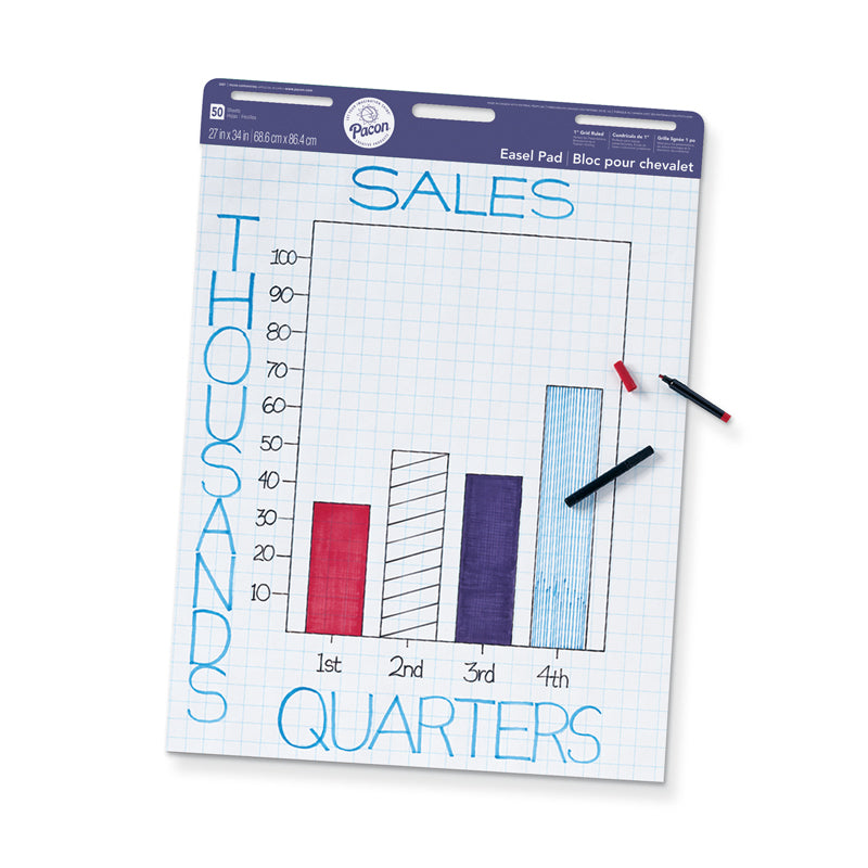EASEL PAD 50 SHEETS 1IN GRID