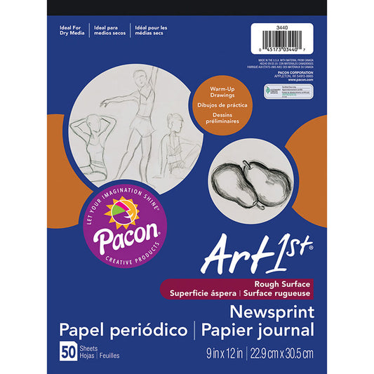 ART1ST NEWSPRINT PAD 9X12 50 SHT