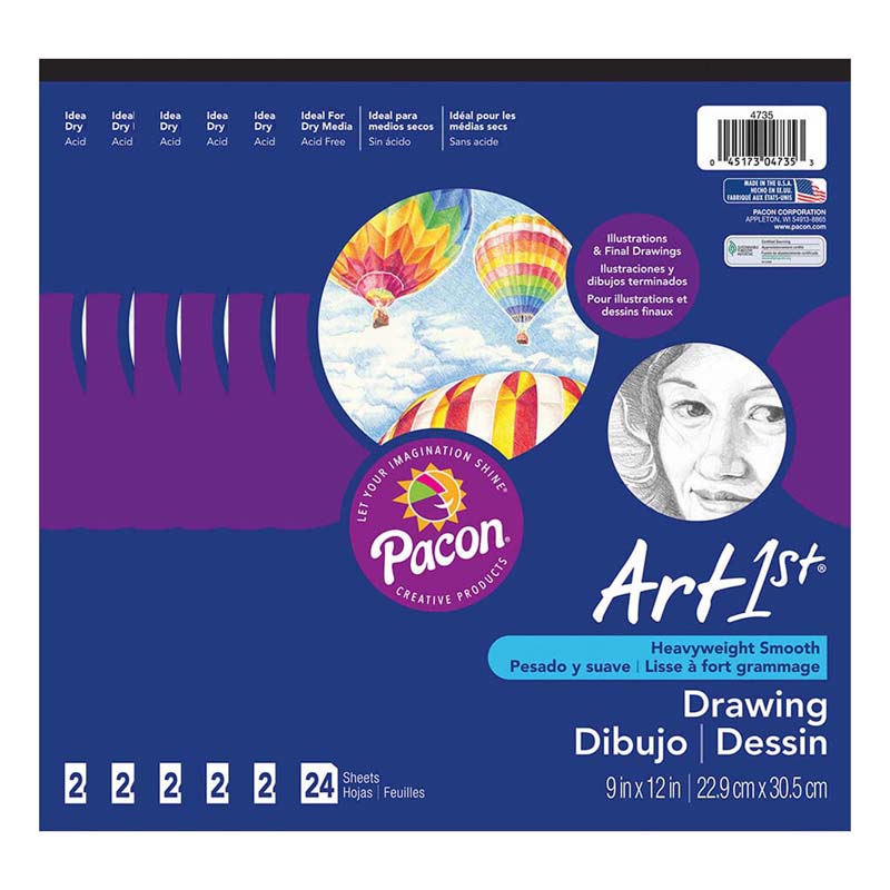 (6 EA) ART1ST DRAWING PAD 9X12