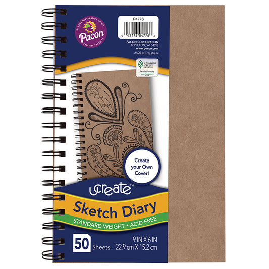 SKETCH DIARY CHIP COVER 9X6 NATURAL