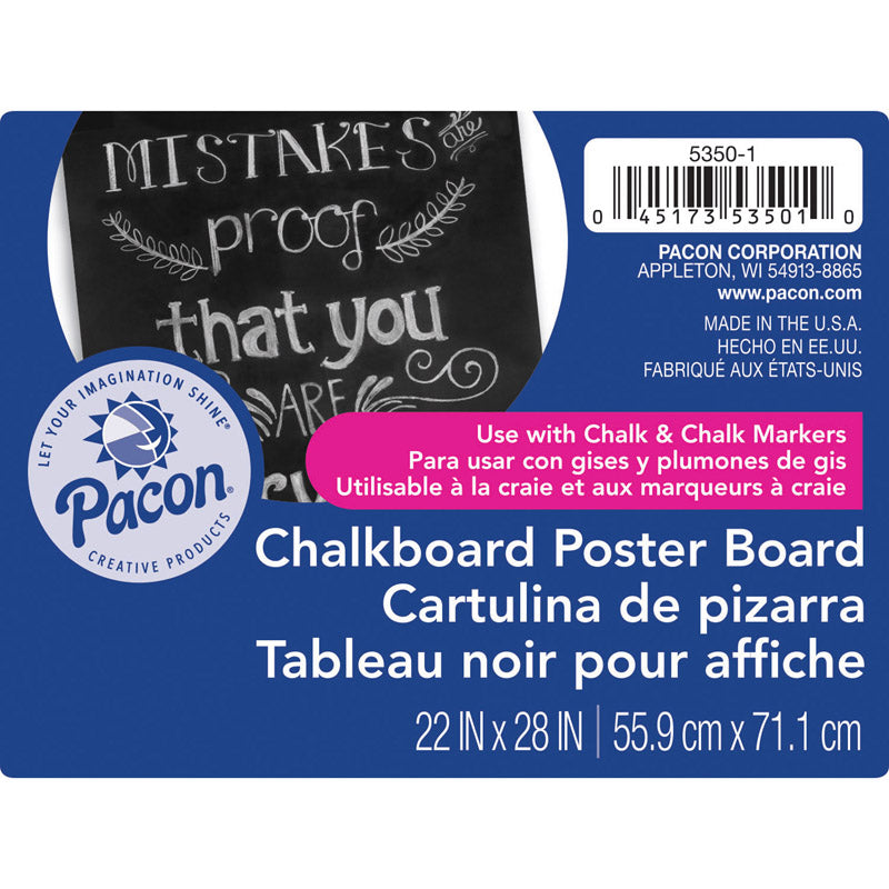 CHALKBOARD POSTER BOARD 25 SHEETS